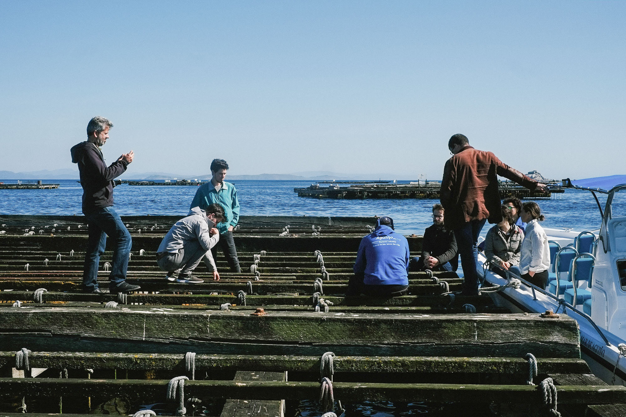 Visita por la Ría de Arousa de la Universidade do Minho y el CIIMAR